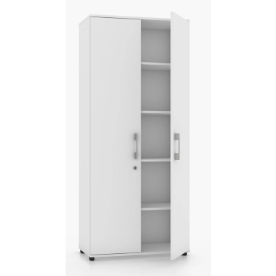 Szafa biurowa G 80 2d biała / szara zamykana na klucz rodo